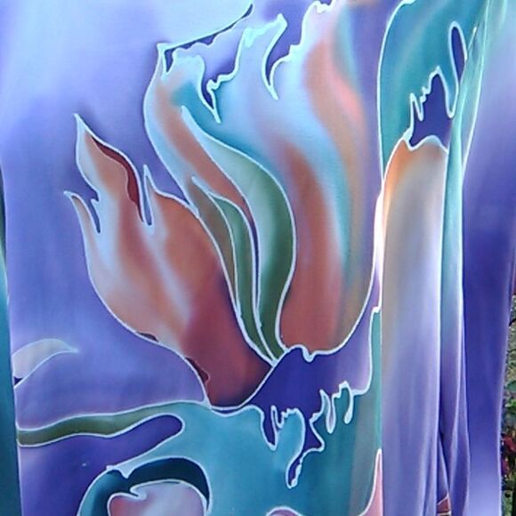 Rare Vintage Yolanda Lorente Hand Painted Dress - Picture 2 of 9